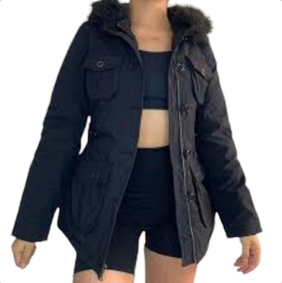 Banana Republic puffer hooded down jacket size S - Picture 1 of 11